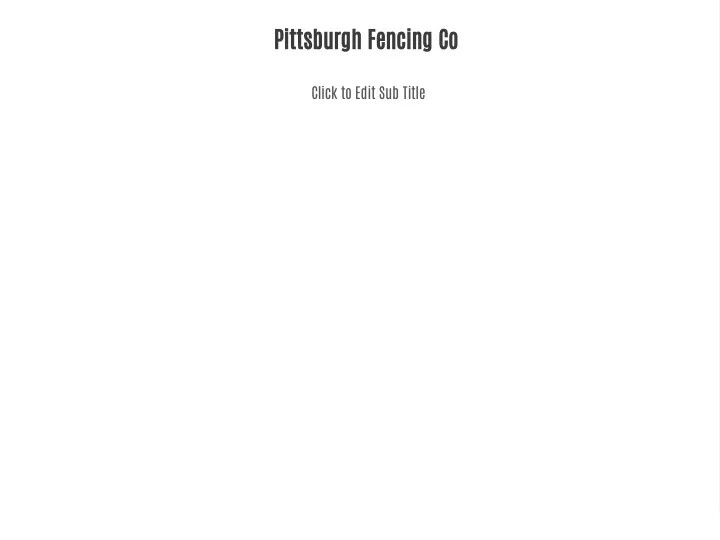 pittsburgh fencing co