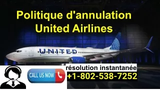 Politique d'annulation United Airlines