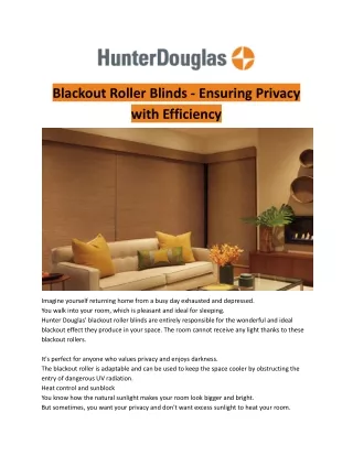 blackout roller blinds ensuring privacy with