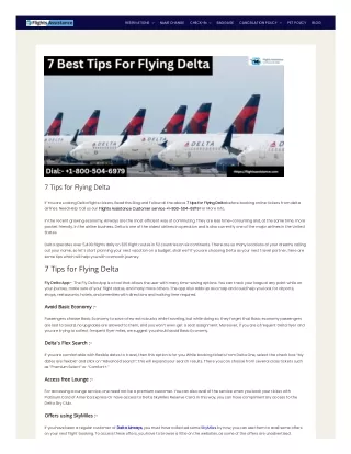 7 Tips for Flying Delta