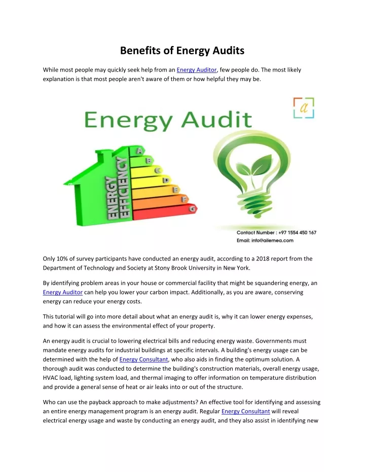 benefits of energy audits
