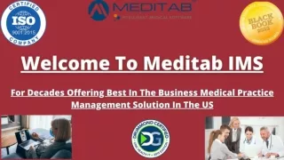 All-Inclusive IMS Integrated Practice Management Solution Offered by Meditab IMS
