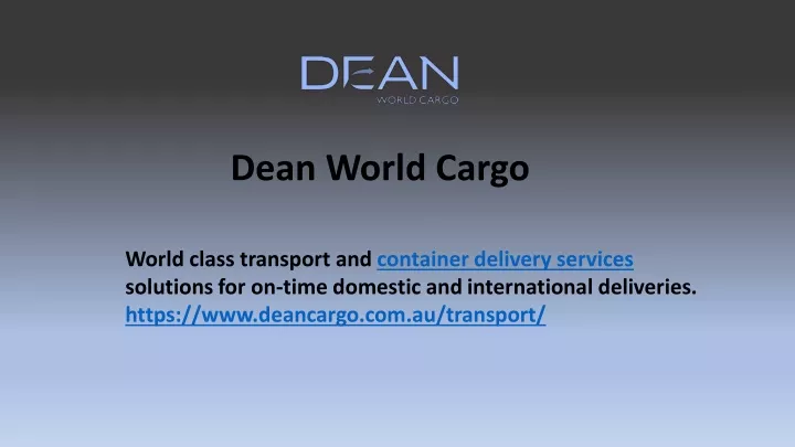 dean world cargo