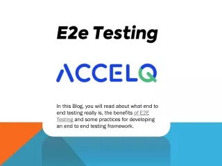 E2E Testing