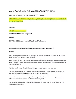 gcu adm 632 all weeks assignments
