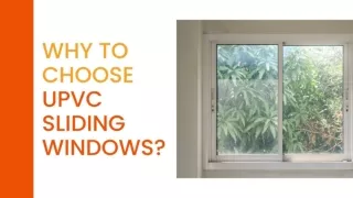 Why to choose uPVC Sliding Windows