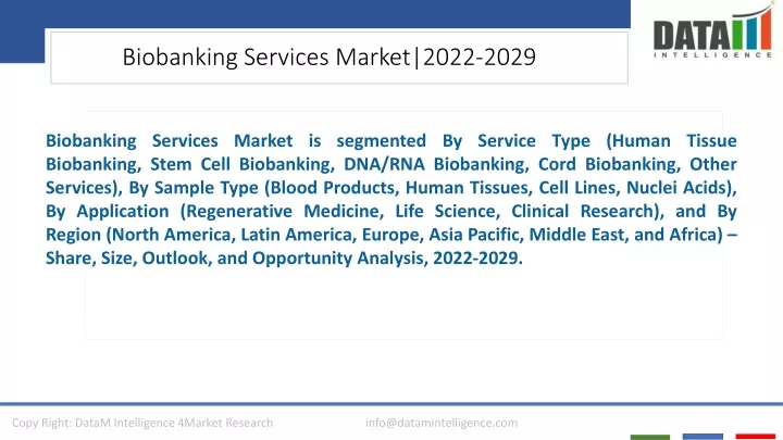 biobanking services market 2022 2029