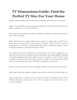 tv dimensions guide find the perfect tv size