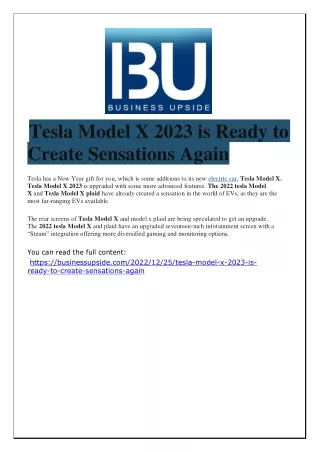 Tesla Model X 2023 is Ready to Create Sensations Again
