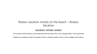 Roatan vacation rentals on the beach – Roatan Vacation