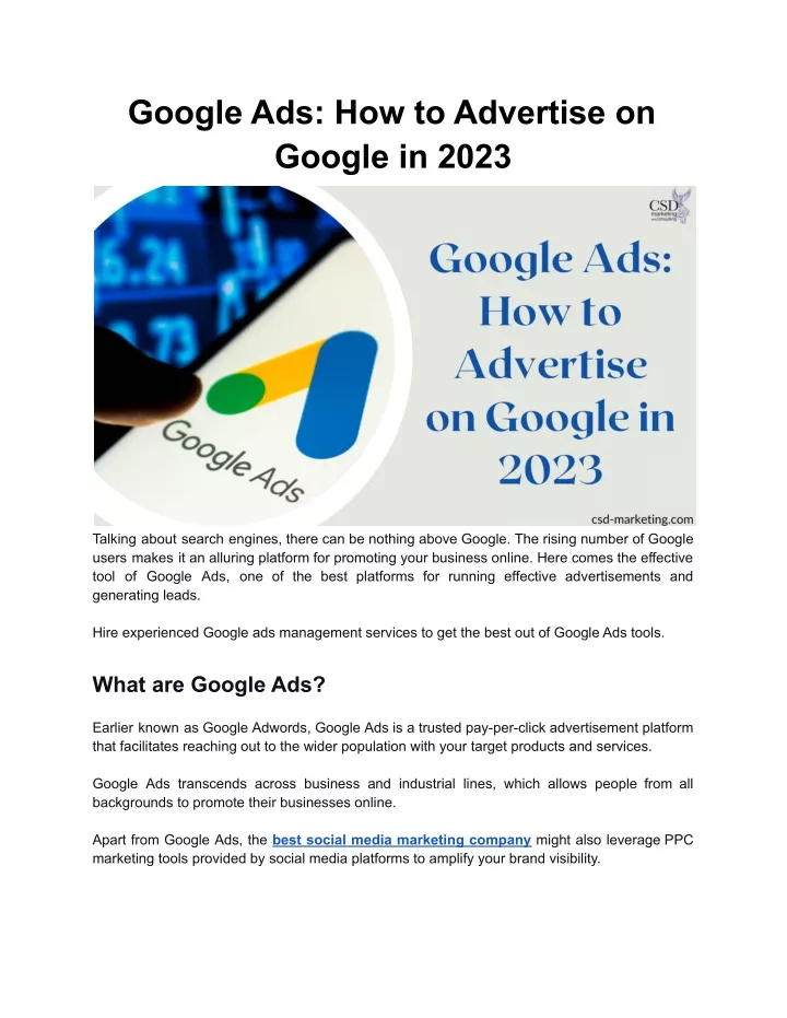 google ads how to advertise on google in 2023