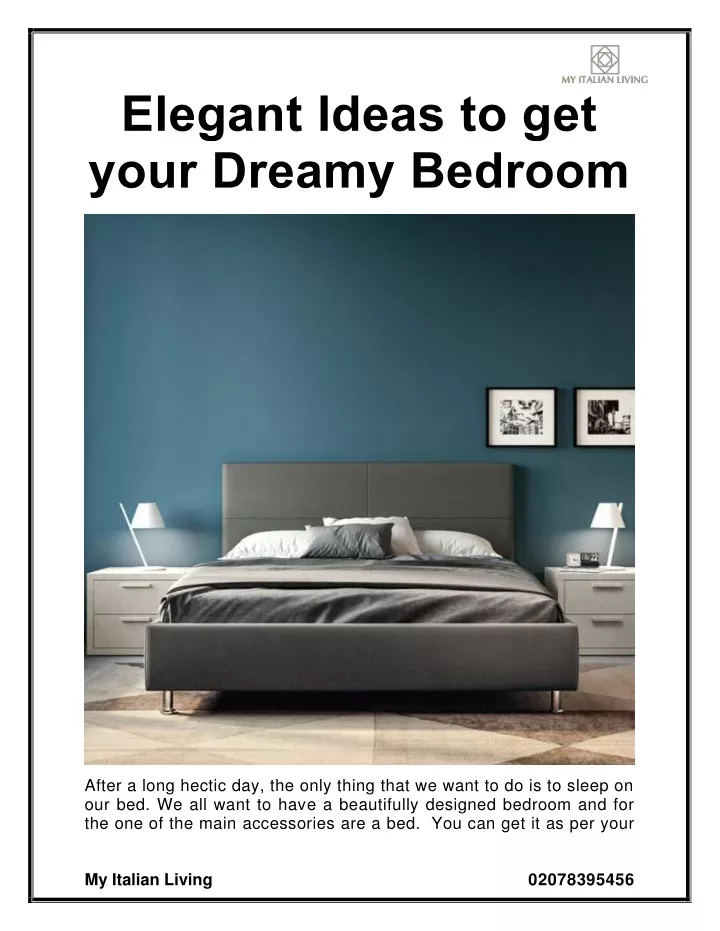 elegant ideas to get your dreamy bedroom