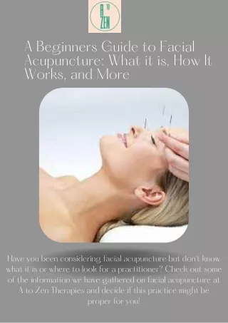 A Beginners Guide to Facial Acupuncture What it is, How It Works, and More
