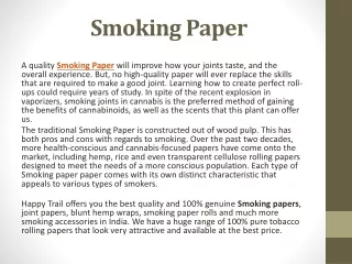 Smoking Paper
