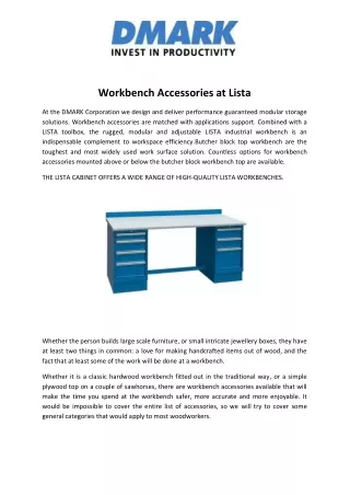 workbench accessories at lista