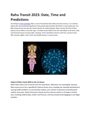 rahu transit 2023 date time and predictions