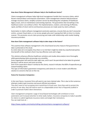 how does claims management software help