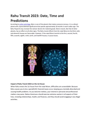 rahu transit 2023 date time and predictions