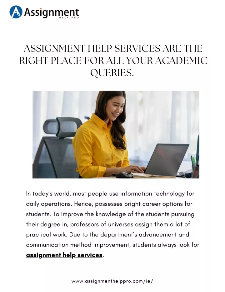assignment help services are the right place