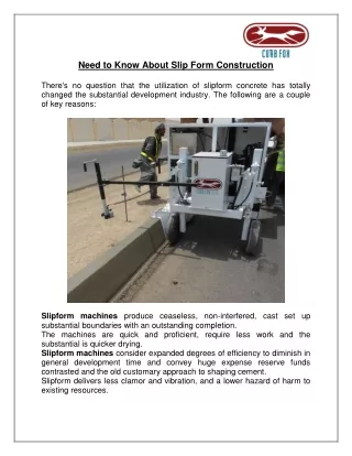 need to know about slip form construction there