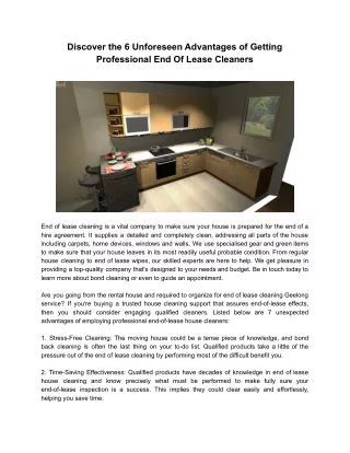 Bond End Of Lease Cleaning Geelong