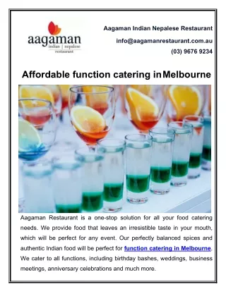 Affordable function catering in Melbourne