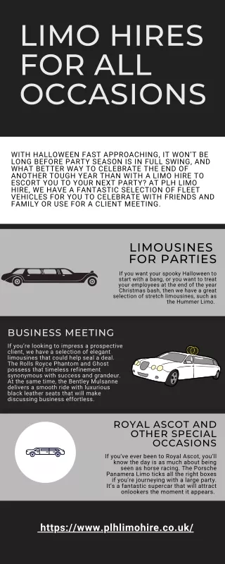 Limo Hire for all Occasions