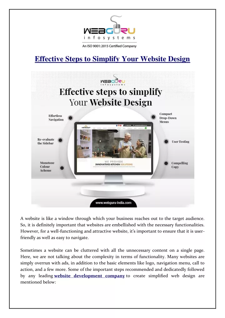 effective steps to simplify your website design