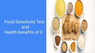 Food Sensitivity Test  and Health benefits of it