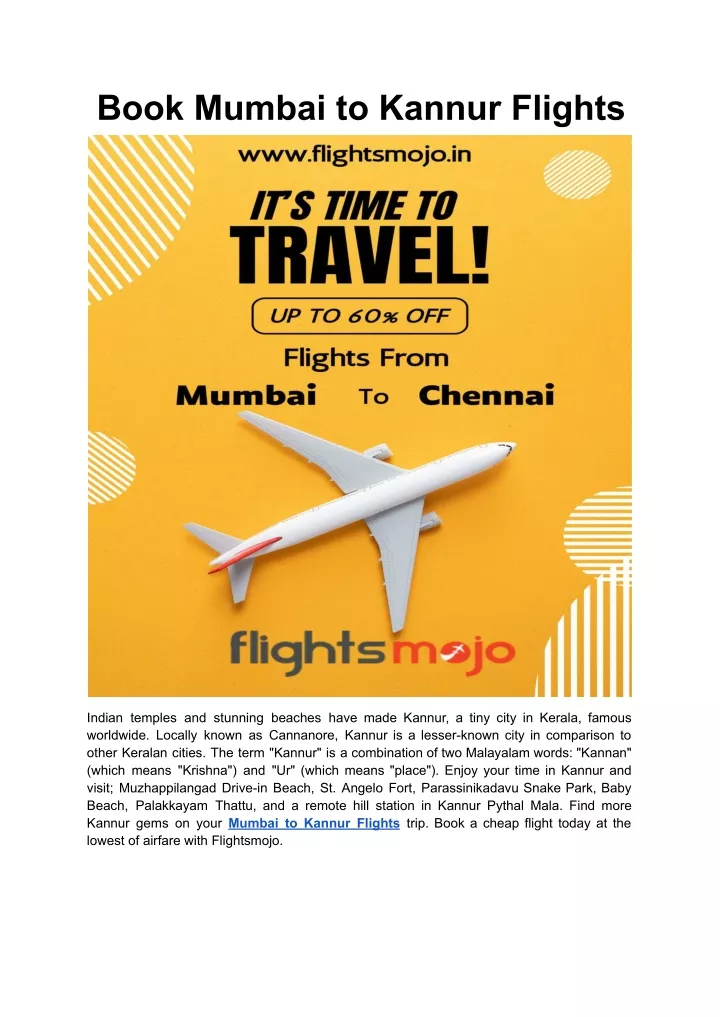 book mumbai to kannur flights