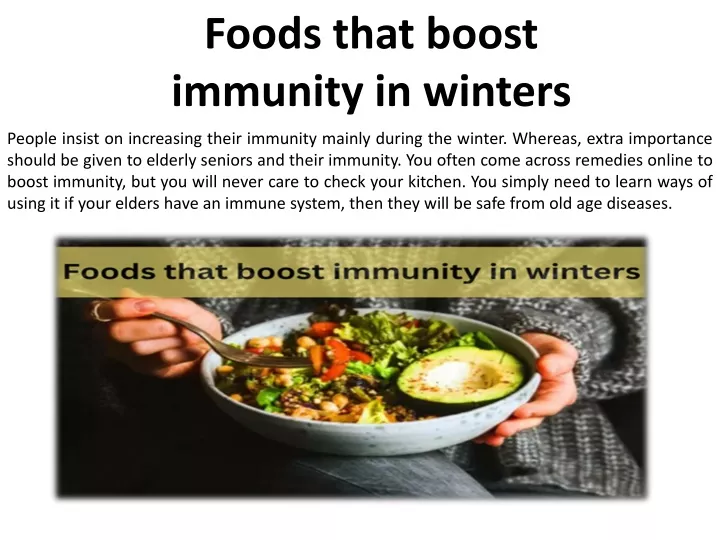 foods that boost immunity in winters