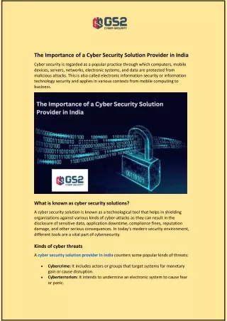 the importance of a cyber security solution