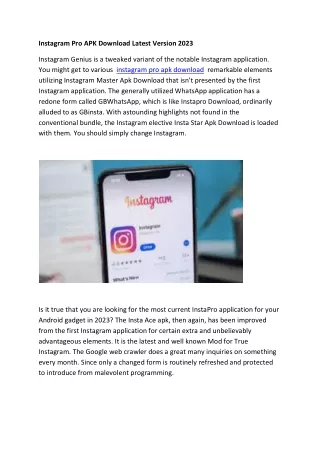 instagram pro apk download