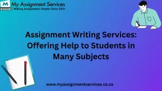 Assignment Writing Services Offering Help to Students in Many Subjects
