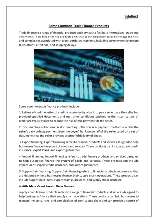 some common trade finance products