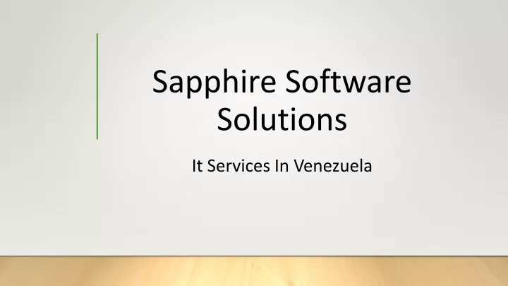 sapphire software solutions