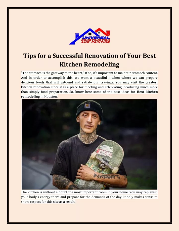 tips for a successful renovation of your best