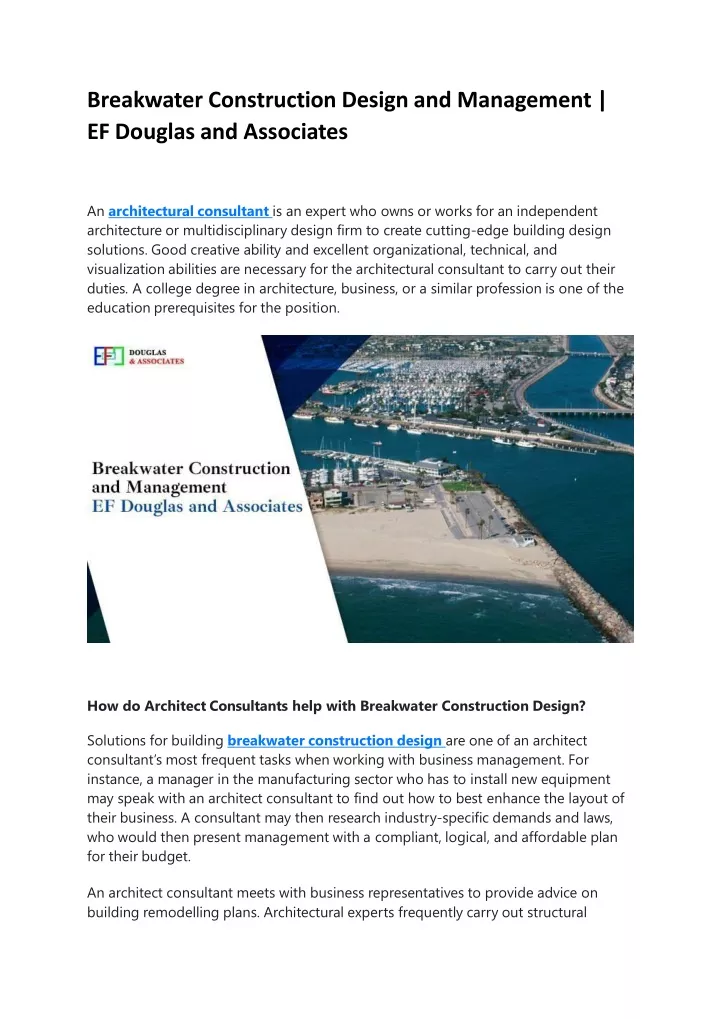 breakwater construction design and management