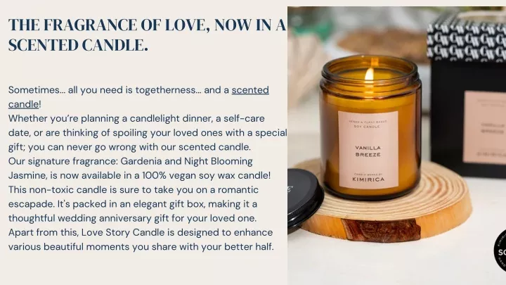 the fragrance of love now in a scented candle