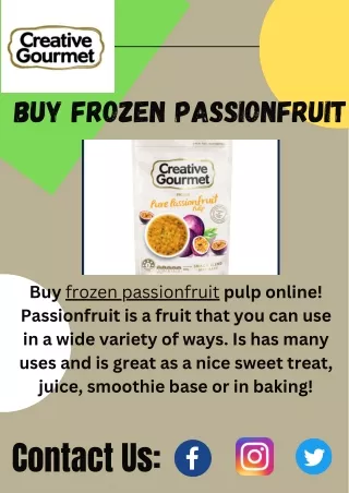 buy frozen passionfruit