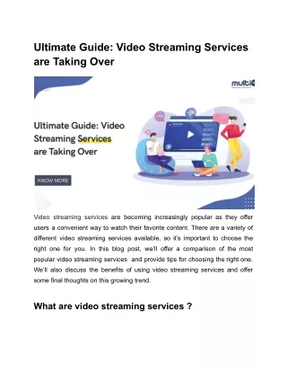 Ultimate Guide_ Video Streaming Services are Taking Over