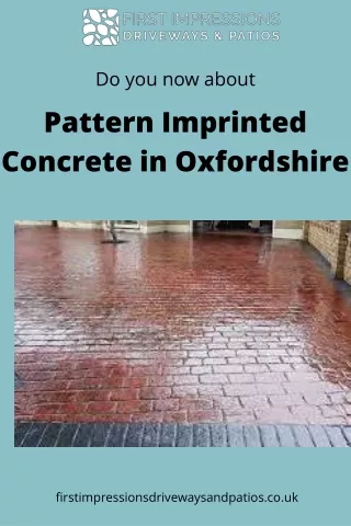 Pattern Imprinted Concrete in Oxfordshire