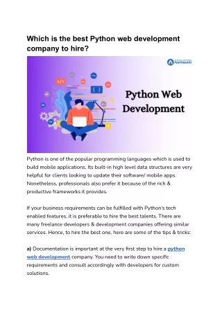 Leading Python Web Development Company- AppSquadz