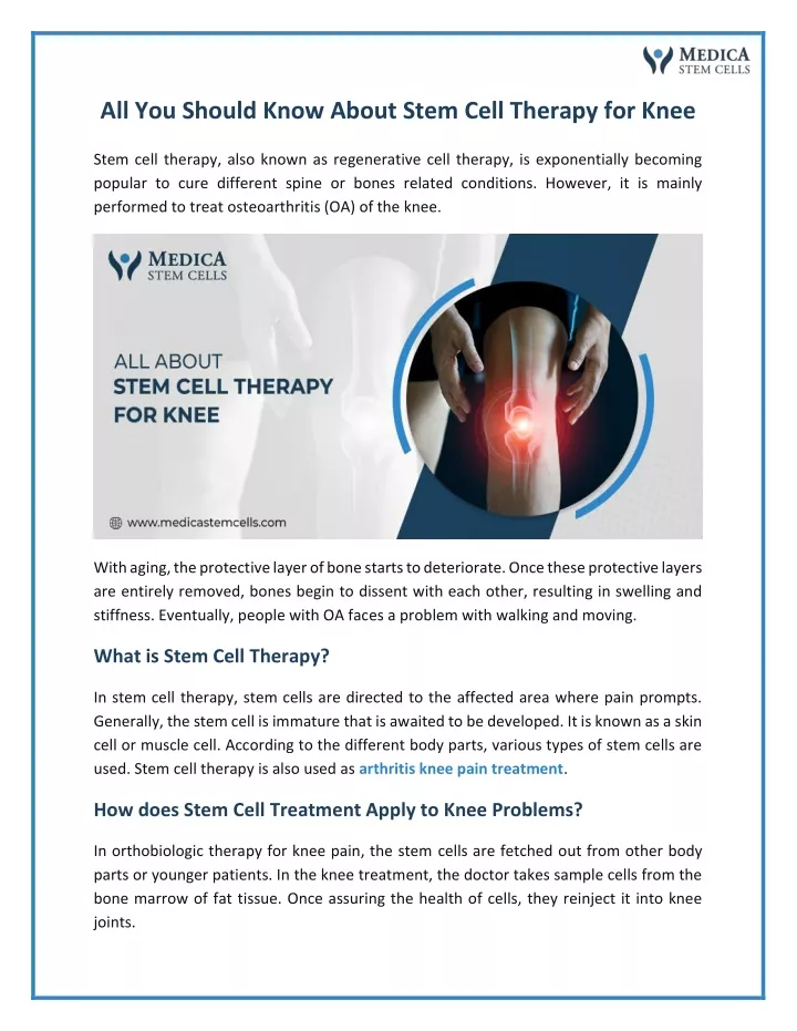 all you should know about stem cell therapy
