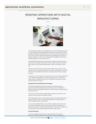 operational excellence consultants operational