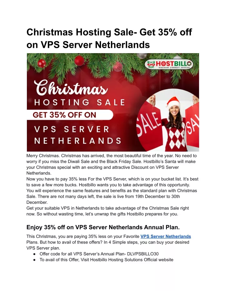 christmas hosting sale get 35 off on vps server