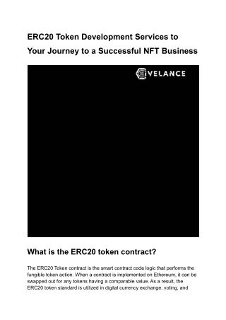 ERC20 token Development Company