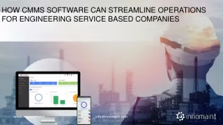 How CMMS Software streamline Service Based Engineering Company Maintenance Operation | Innomaint