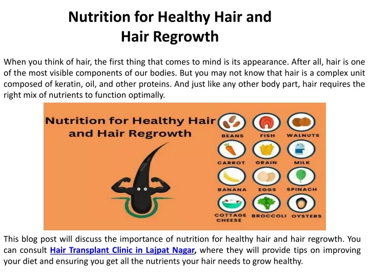 nutrition for healthy hair and hair regrowth