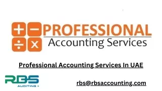 Professional Accounting Services In UAE